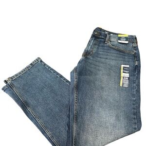 George Mens Relaxed Straight Stretch Jeans 34x32 Blue Denim BNWT Classic